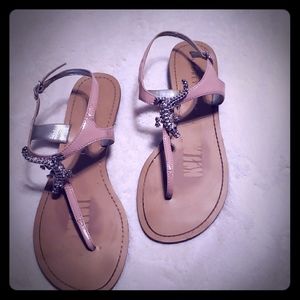 Pink Crocodile sandals